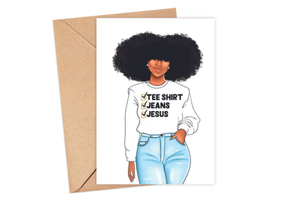 Christian Birthday Card  | Birthday Cards for Black Women | Religious Jesus Happy Birthday Card | African American Card for Her