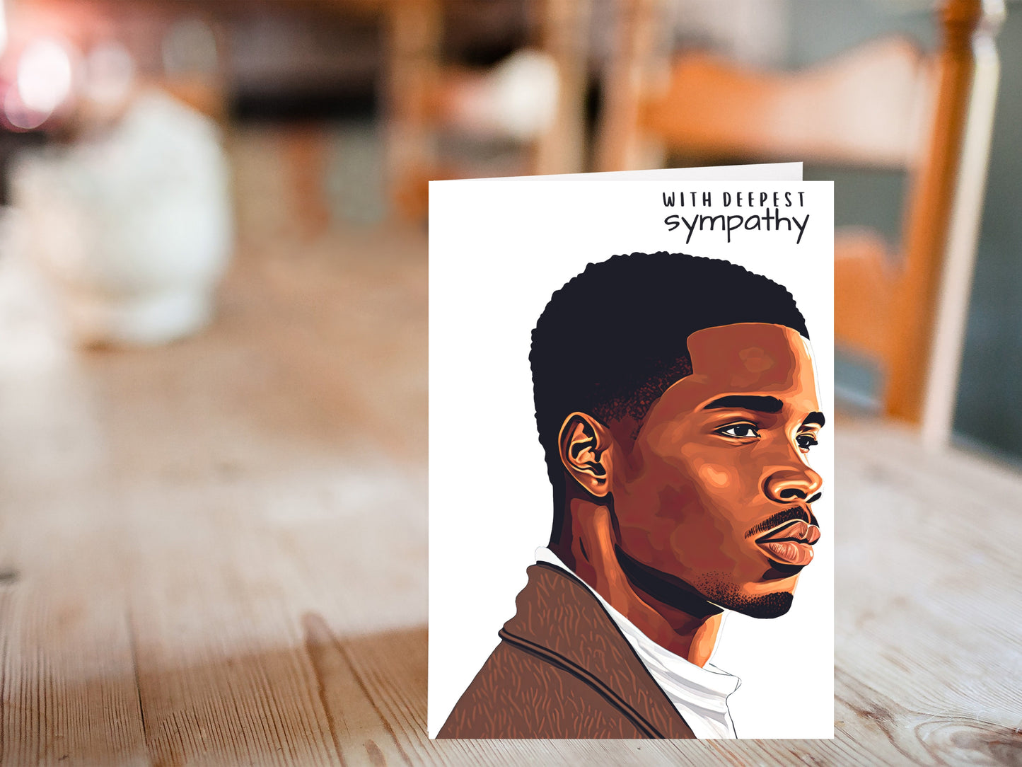 Black Man Sympathy | Cards for Him | Praying for You Cards | African American Religious Card for Men