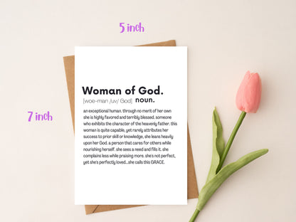 African American Religious Greeting Card| All Occasion Greeting Card for A Black Woman| Thinking of You, Inspirational Card for Her| Happy Birthday
