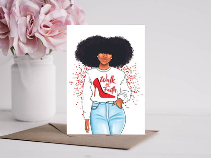 Religious Birthday Card| African American Greeting Card| Black Woman Birthday| Happy Birthday