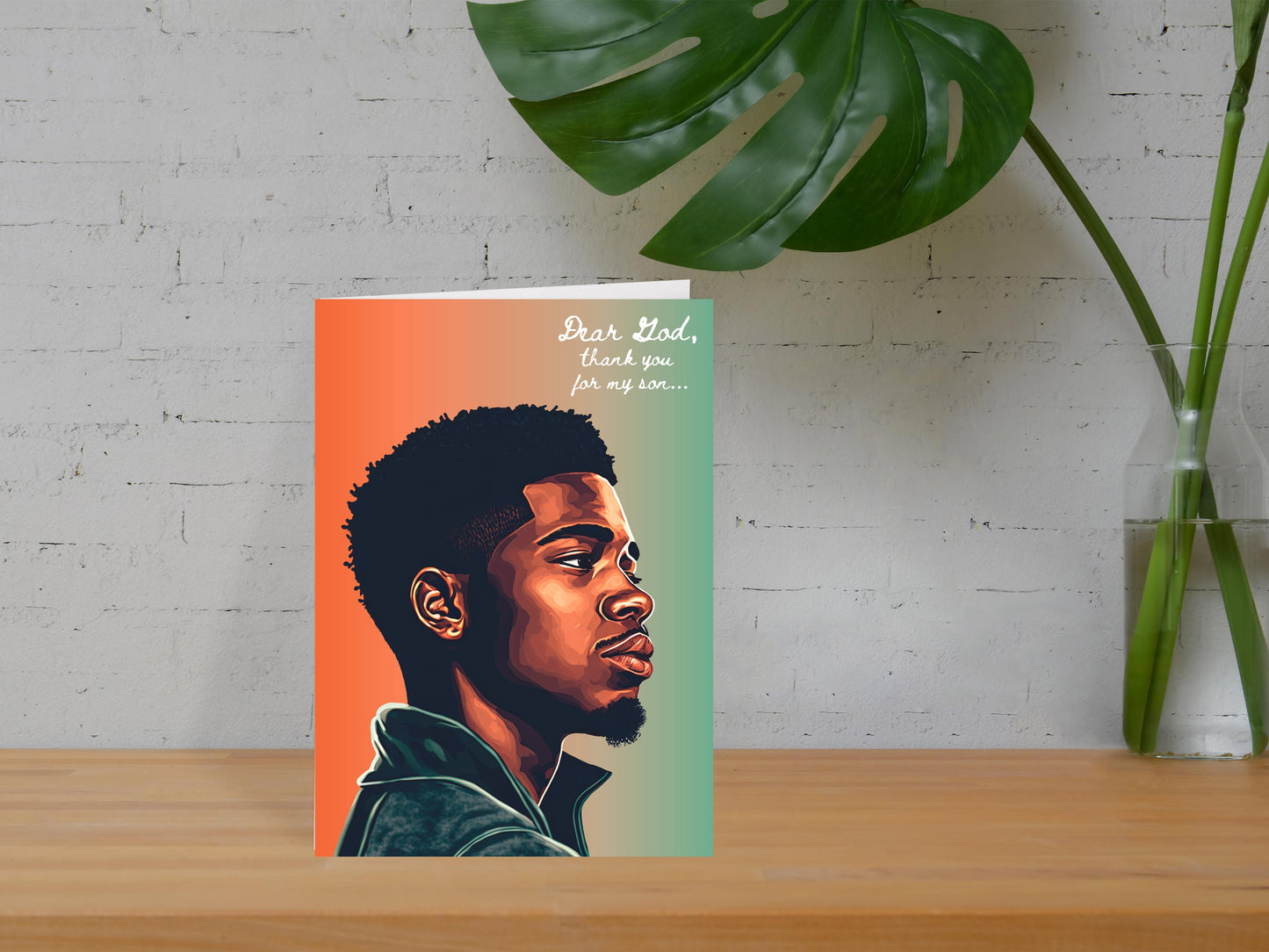 Christian Birthday Card for Adult Son | Card for a Black Man from Mom | African American Religious Card for Son | Happy Birthday for Him