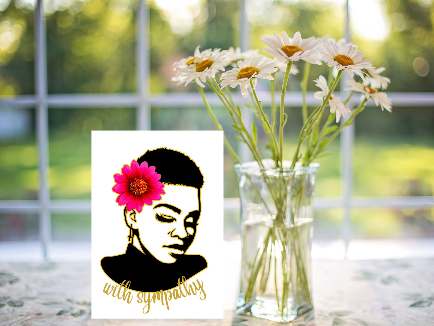 Religious Sympathy Card| African American Greeting Card| Black Woman Condolences| Sorry for Your Loss