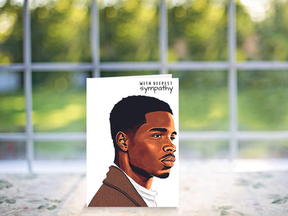 Black Man Sympathy | Cards for Him | Praying for You Cards | African American Religious Card for Men