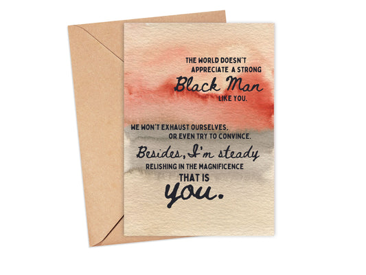 African American Religious Card| All Occasion Greeting Card For A Black Man| Thinking of You, Inspirational, Motivational Card For Him| Happy Birthday