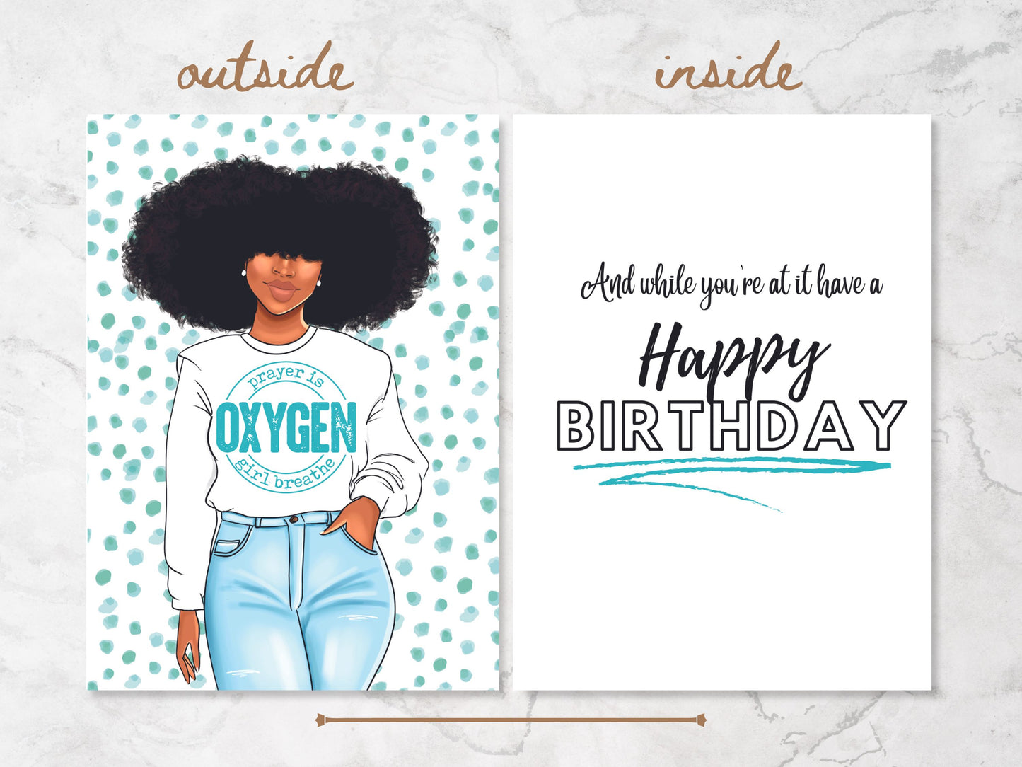 Religious Birthday Card| African American Greeting Card| Black Woman Birthday| Happy Birthday